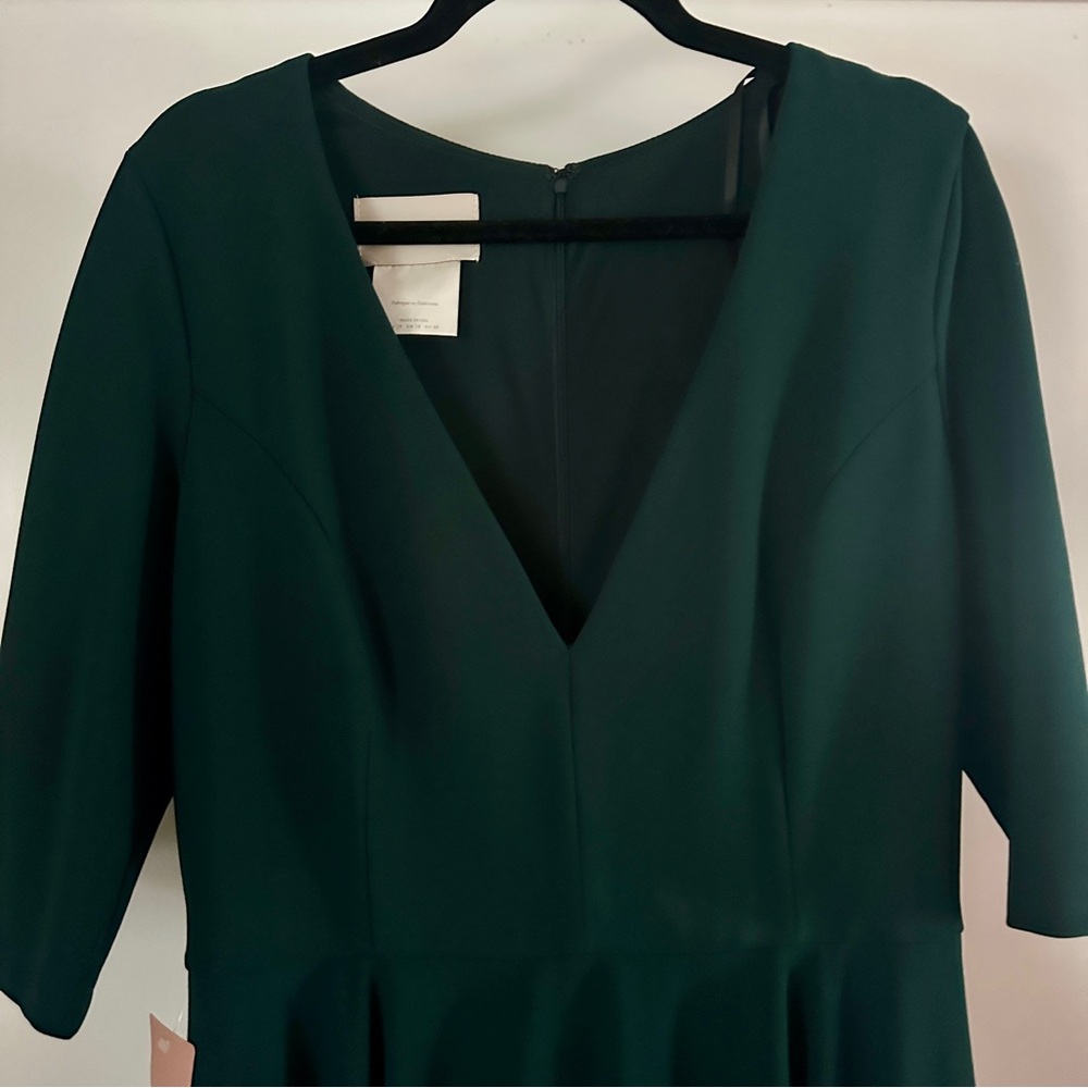 BHLDN Dark Green Midi Dress NWOT - Picture 8 of 14